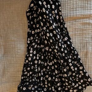 Black Floral Skirt NWT